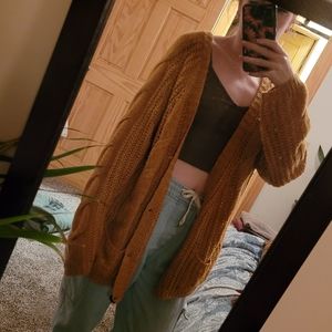 Oversized knit cardigan